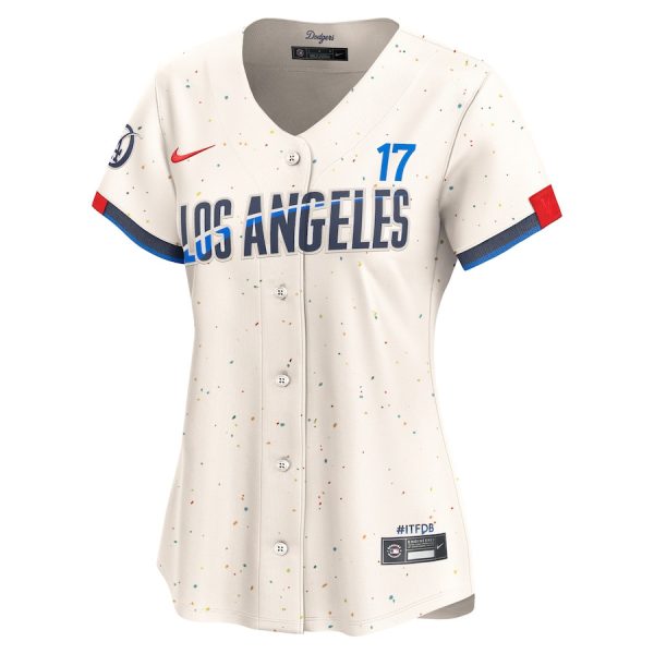 Shohei Ohtani 17 Los Angeles Dodgers 2024 City Connect Limited Women Jersey - Cream - Image 2