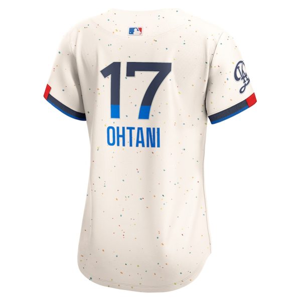 Shohei Ohtani 17 Los Angeles Dodgers 2024 City Connect Limited Women Jersey - Cream - Image 3