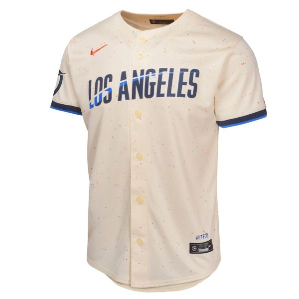 Los Angeles Dodgers 2024 City Connect Cream Limited Youth Jersey - Image 2