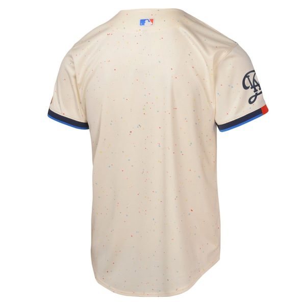 Los Angeles Dodgers 2024 City Connect Cream Limited Youth Jersey - Image 3