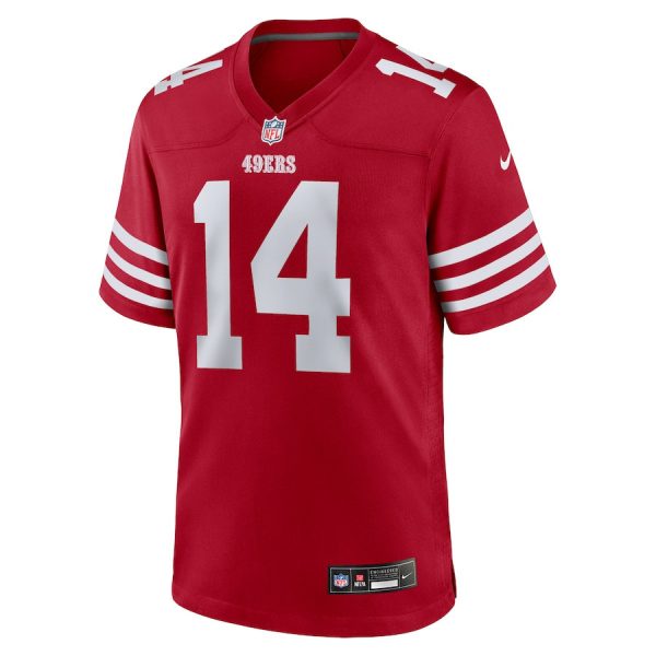 Ricky Pearsall 14 San Francisco 49ers Game Scarlet Men Jersey - Image 2