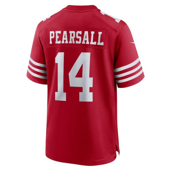 Ricky Pearsall 14 San Francisco 49ers Game Scarlet Men Jersey - Image 3