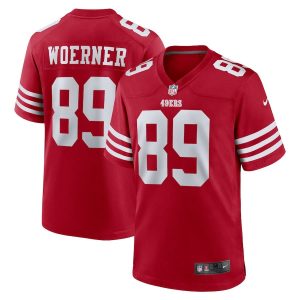 Charlie Woerner 89 San Francisco 49ers Game Scarlet Men Jersey For Sale