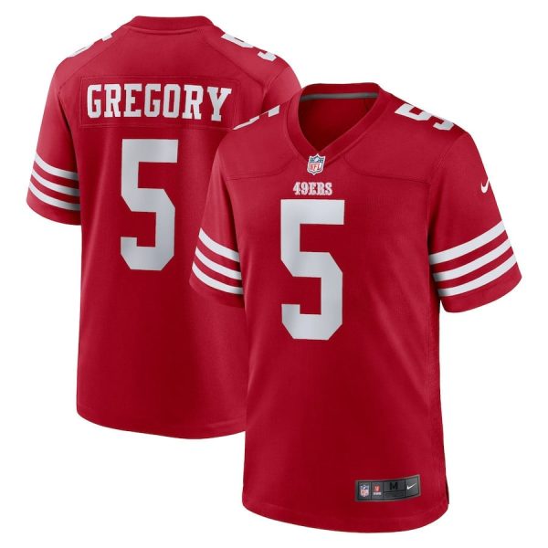 Randy Gregory 5 San Francisco 49ers Game Scarlet Men Jersey