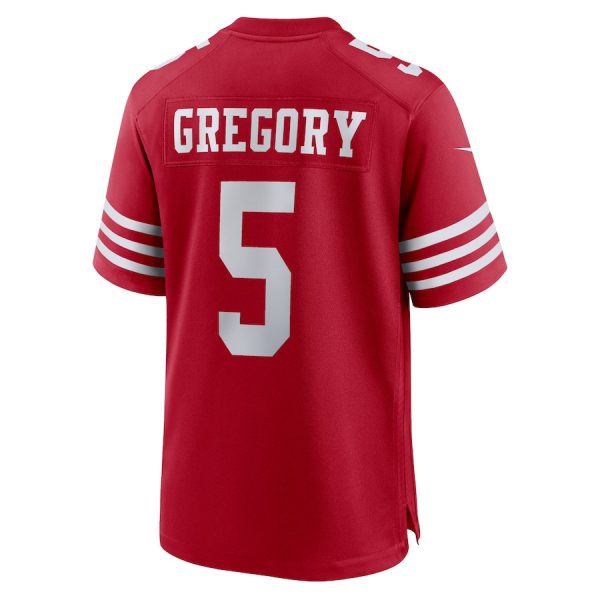 Randy Gregory 5 San Francisco 49ers Game Scarlet Men Jersey - Image 3