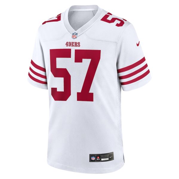 Dre Greenlaw 57 San Francisco 49ers Game White Men Jersey - Image 2