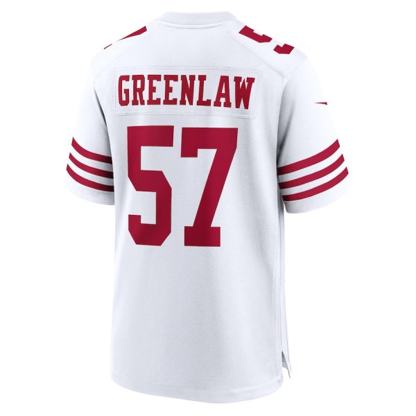 Dre Greenlaw 57 San Francisco 49ers Game White Men Jersey - Image 3