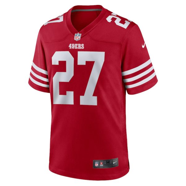 Ji'Ayir Brown 27 San Francisco 49ers Game Scarlet Men Jersey - Image 2