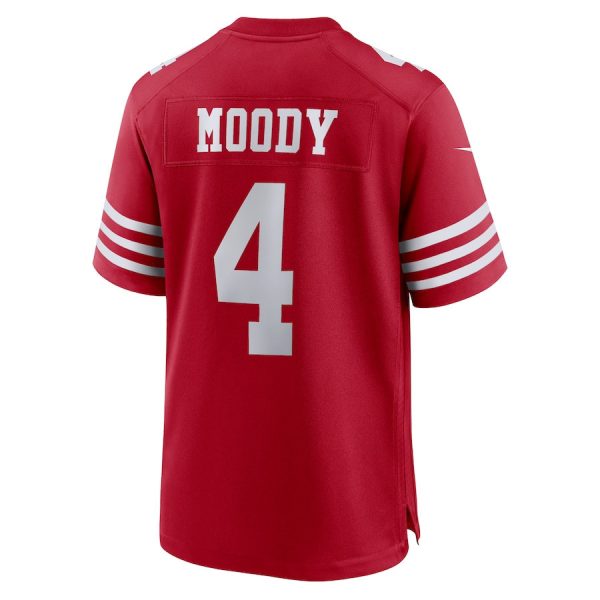 Jake Moody 4 San Francisco 49ers Game Scarlet Men Jersey For Sale - Image 3