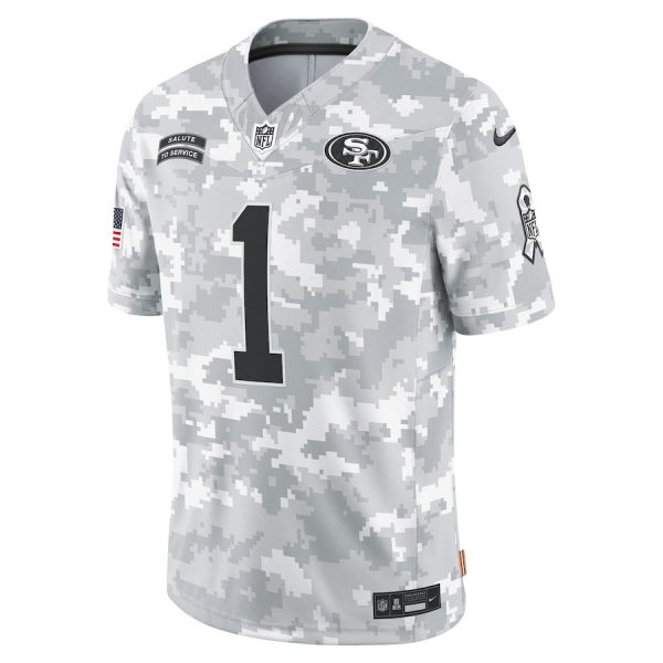 Deebo Samuel Sr 1 San Francisco 49ers 2024 Salute to Service Limited Arctic Camo Men Jersey - Image 2