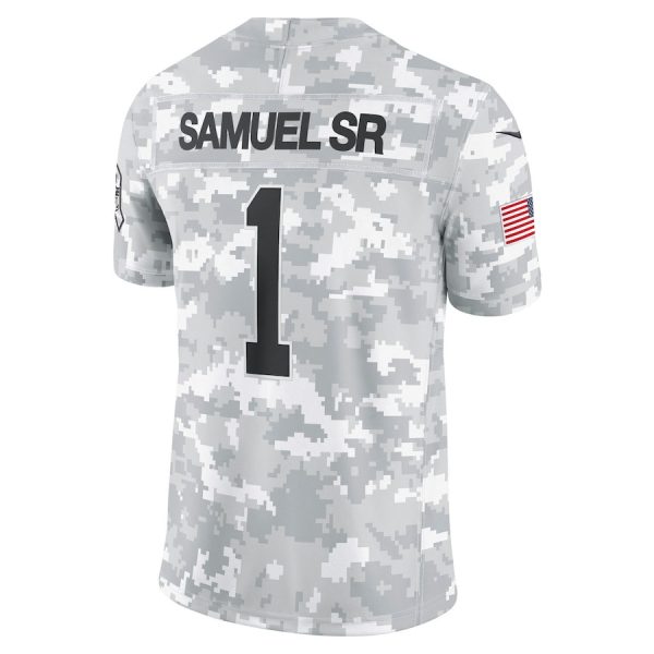 Deebo Samuel Sr 1 San Francisco 49ers 2024 Salute to Service Limited Arctic Camo Men Jersey - Image 3