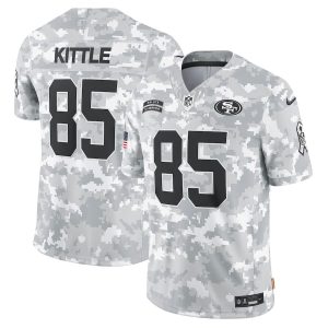 George Kittle 85 San Francisco 49ers 2024 Salute to Service Limited Arctic Camo Men Jersey