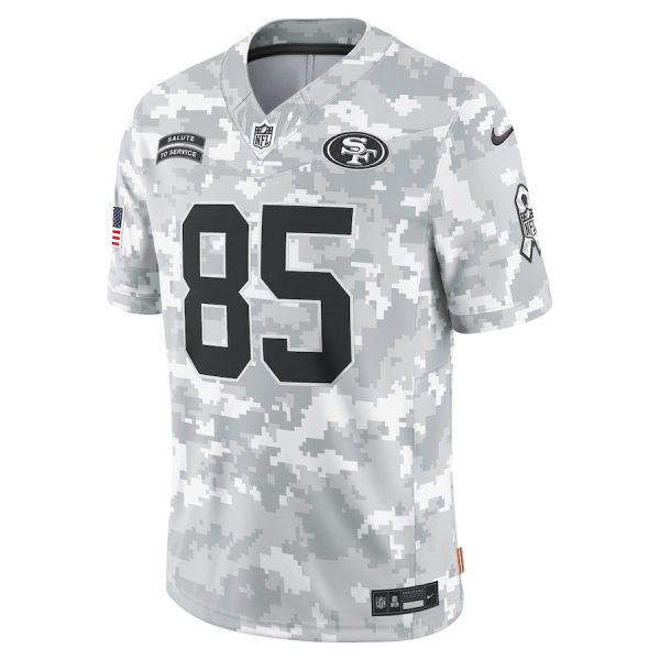 George Kittle 85 San Francisco 49ers 2024 Salute to Service Limited Arctic Camo Men Jersey - Image 2