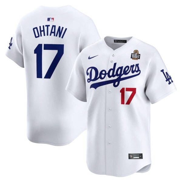 Shohei Ohtani 17 Los Angeles Dodgers 2024 World Series Home Limited Player White Men Jersey