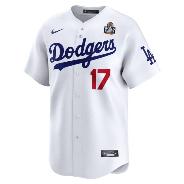 Shohei Ohtani 17 Los Angeles Dodgers 2024 World Series Home Limited Player White Men Jersey - Image 2