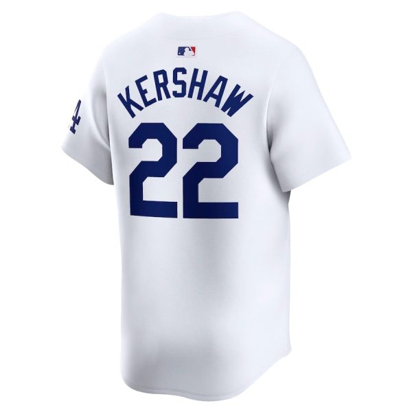 Clayton Kershaw 22 Los Angeles Dodgers 2024 World Series Home Limited Player White Men Jersey - Image 3