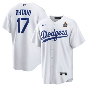 Shohei Ohtani 17 Los Angeles Dodgers 2024 World Series Home Player White Men Jersey