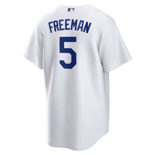 Freddie Freeman 5 Los Angeles Dodgers 2024 World Series Home Player White Men Jersey - Image 3