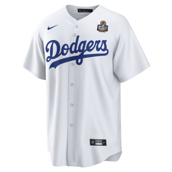 Los Angeles Dodgers 2024 World Series Home White Men Jersey - Image 2