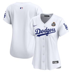 Los Angeles Dodgers Women's 2024 World Series White Home Limited Jersey