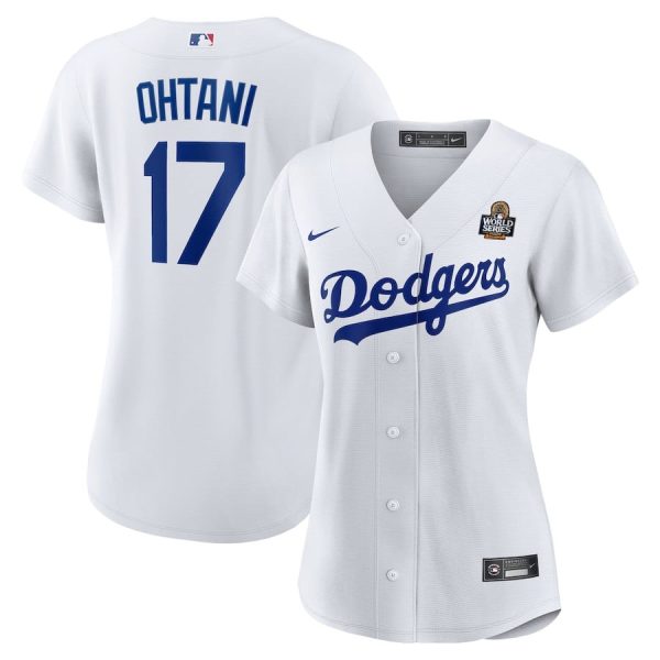 Shohei Ohtani 17 Los Angeles Dodgers Women's 2024 World Series White Home Jersey