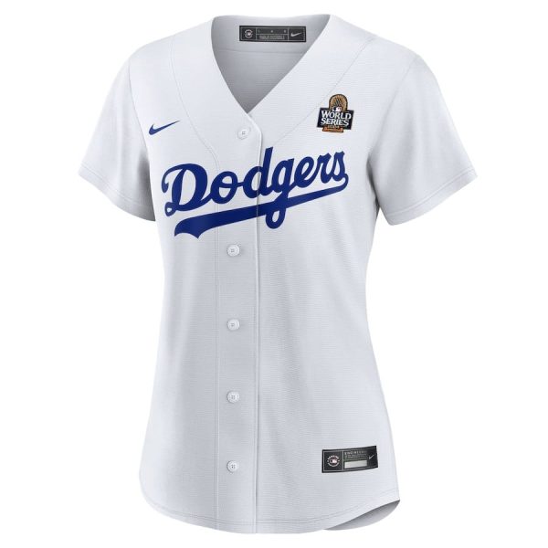 Shohei Ohtani 17 Los Angeles Dodgers Women's 2024 World Series White Home Jersey - Image 2