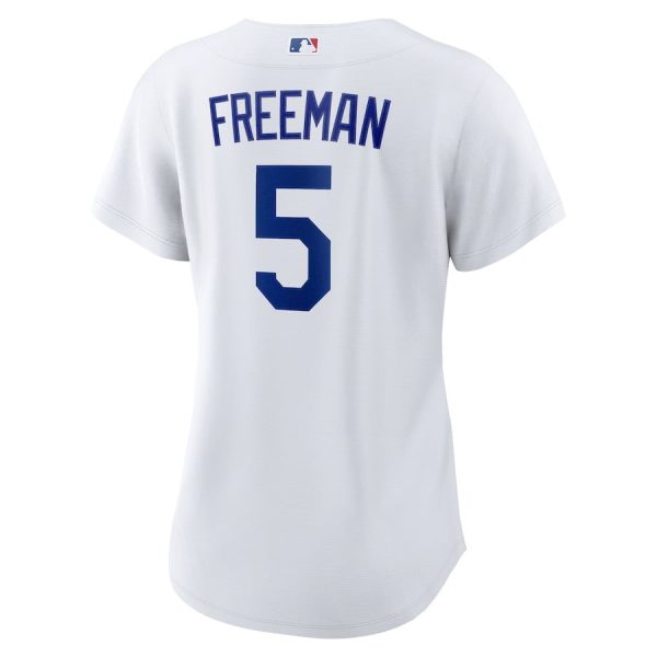 Freddie Freeman 5 Los Angeles Dodgers Women's 2024 World Series White Home Jersey - Image 3