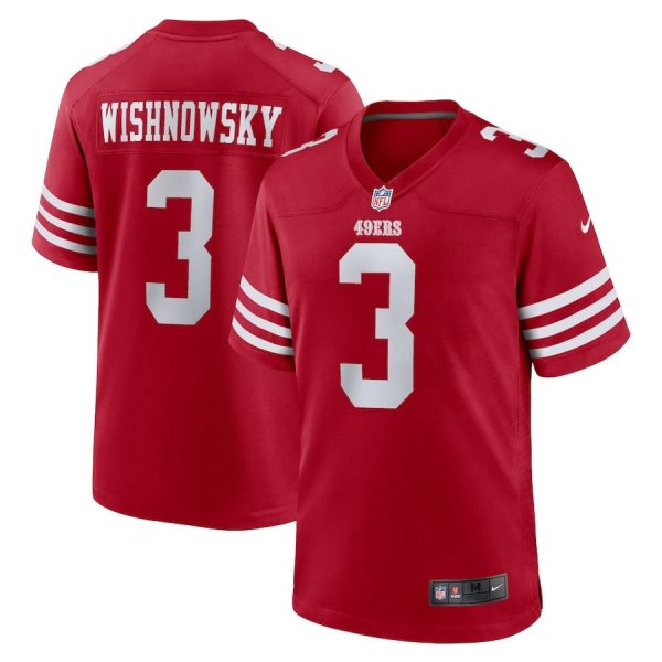 Mitch Wishnowsky 3 San Francisco 49ers Men's Game Jersey For Sale