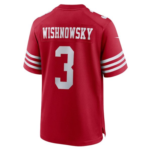 Mitch Wishnowsky 3 San Francisco 49ers Men's Game Jersey For Sale - Image 3