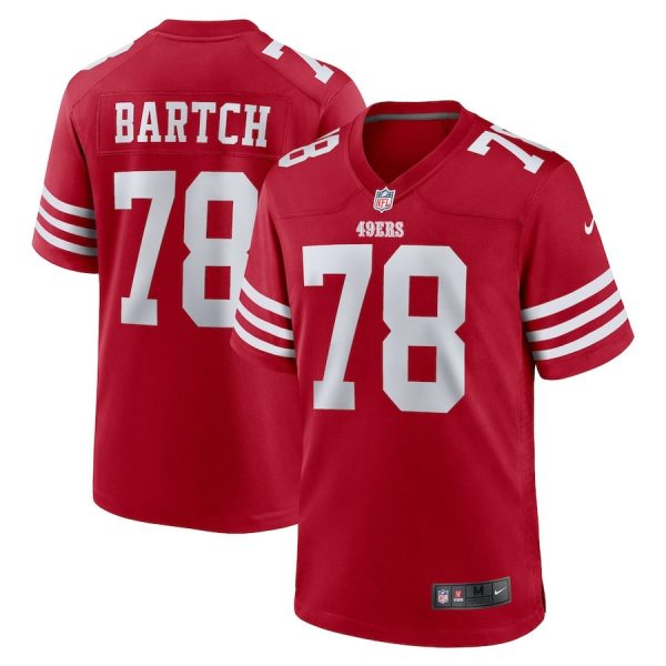 Ben Bartch 78 San Francisco 49ers Scarlet Men’s Game Jersey For Cheap