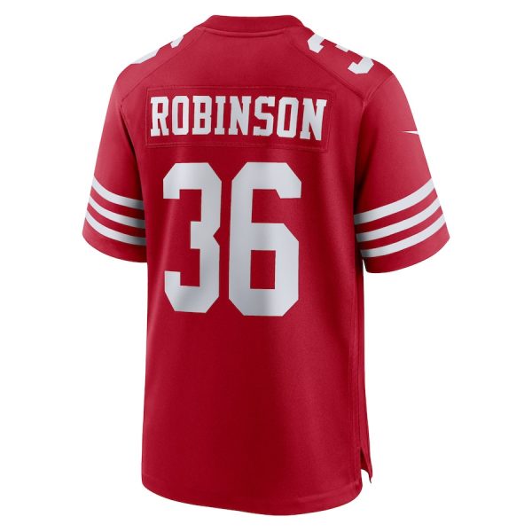 Curtis Robinson 36 San Francisco 49ers Game Men Jersey Cheap- Scarlet - Image 3