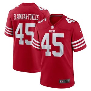 Demetrius Flannigan-Fowles 45 San Francisco 49ers Game Men Jersey - Scarlet