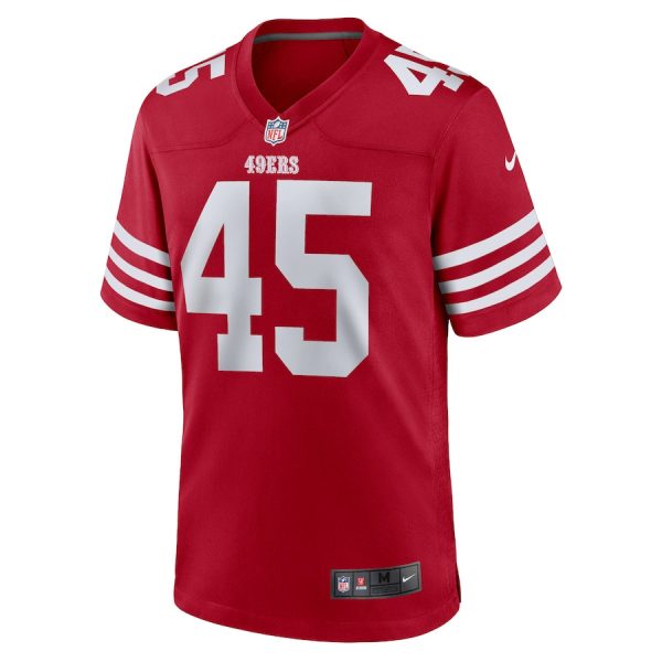 Demetrius Flannigan-Fowles 45 San Francisco 49ers Game Men Jersey - Scarlet - Image 2