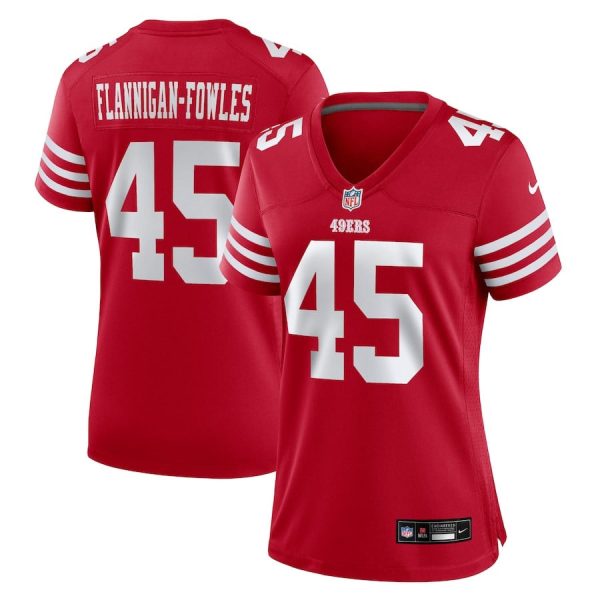 Demetrius Flannigan-Fowles 45 San Francisco 49ers Women's Game Jersey - Scarlet