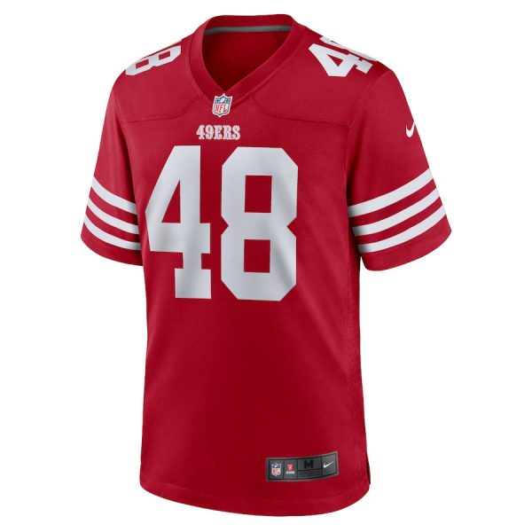 Tatum Bethune 48 San Francisco 49ers Game Men Jersey - Scarlet - Image 2