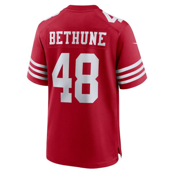 Tatum Bethune 48 San Francisco 49ers Game Men Jersey - Scarlet - Image 3