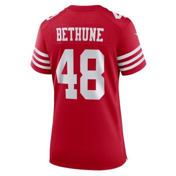 Tatum Bethune 48 San Francisco 49ers Women's Game Jersey - Scarlet - Image 3