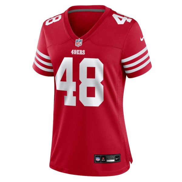 Tatum Bethune 48 San Francisco 49ers Women's Game Jersey - Scarlet - Image 2