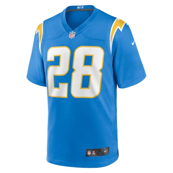 Hassan Haskins 28 Los Angeles Chargers Player Game Men Jersey - Powder Blue - Image 2