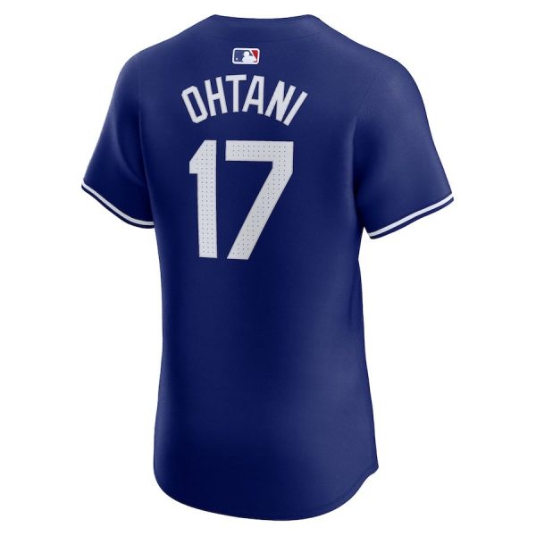 Shohei Ohtani 17 Los Angeles Dodgers 2024 World Series Alternate Elite Player Royal Men Jersey - Image 3