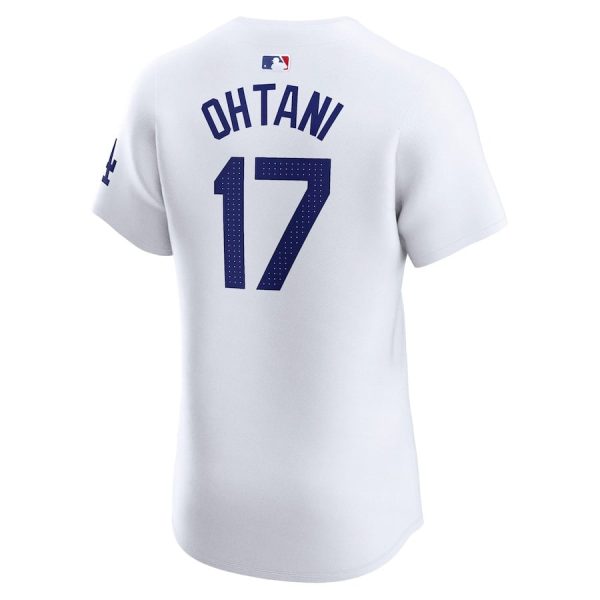 Shohei Ohtani 17 Los Angeles Dodgers 2024 World Series Home Elite Player White Men Jersey - Image 3