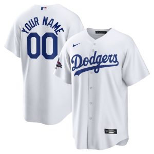 Los Angeles Dodgers 2024 World Series Champions Home Custom White Men Jersey