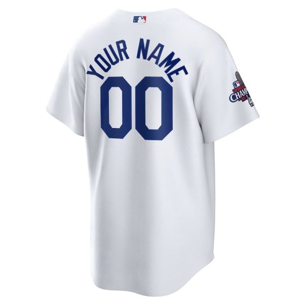 Los Angeles Dodgers 2024 World Series Champions Home Custom White Men Jersey - Image 3