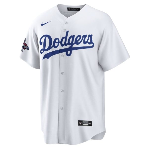 Los Angeles Dodgers 2024 World Series Champions Home Custom White Men Jersey - Image 2