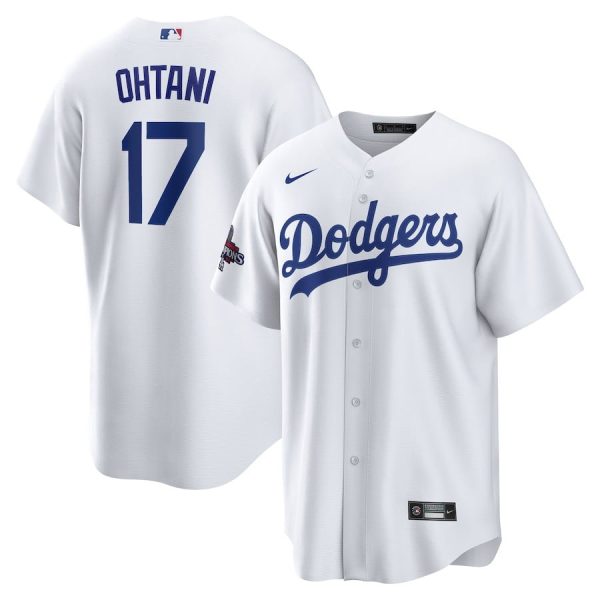 Shohei Ohtani 17 Los Angeles Dodgers 2024 World Series Champions Home White Men Player Jersey