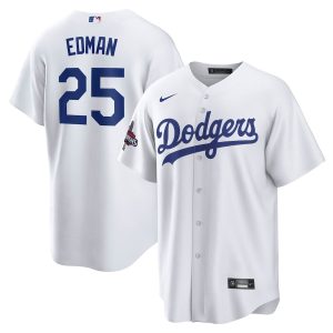 Tommy Edman 25 Los Angeles Dodgers 2024 World Series Champions Home White Men Player Jersey