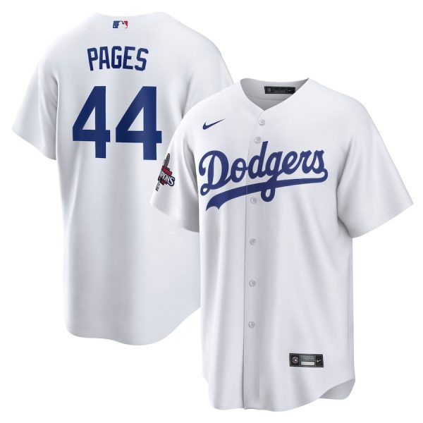 Andy Pages 44 Los Angeles Dodgers 2024 World Series Champions Home White Men Player Jersey