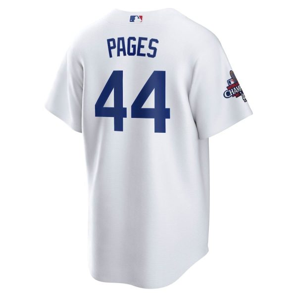 Andy Pages 44 Los Angeles Dodgers 2024 World Series Champions Home White Men Player Jersey - Image 3