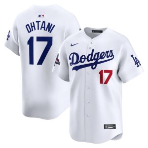 Shohei Ohtani 17 Los Angeles Dodgers 2024 World Series Champions Home Limited Player White Men Jersey