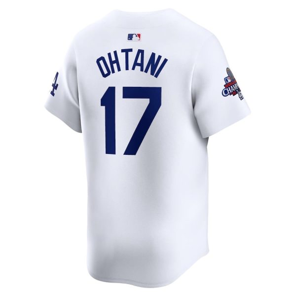 Shohei Ohtani 17 Los Angeles Dodgers 2024 World Series Champions Home Limited Player White Men Jersey - Image 3